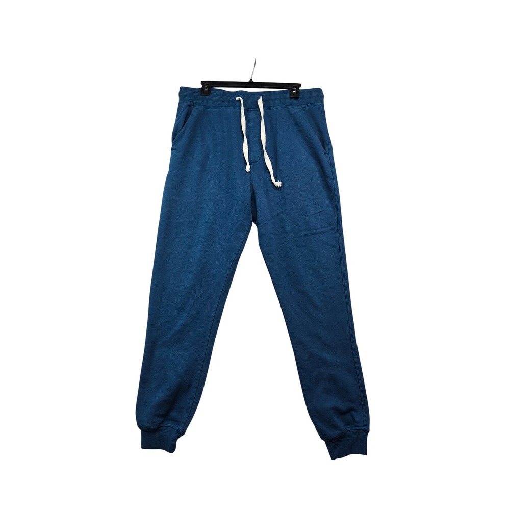 Free Planet Jogger Sweatpants Mens Large Blue Organic Cotton Blend Drawstring